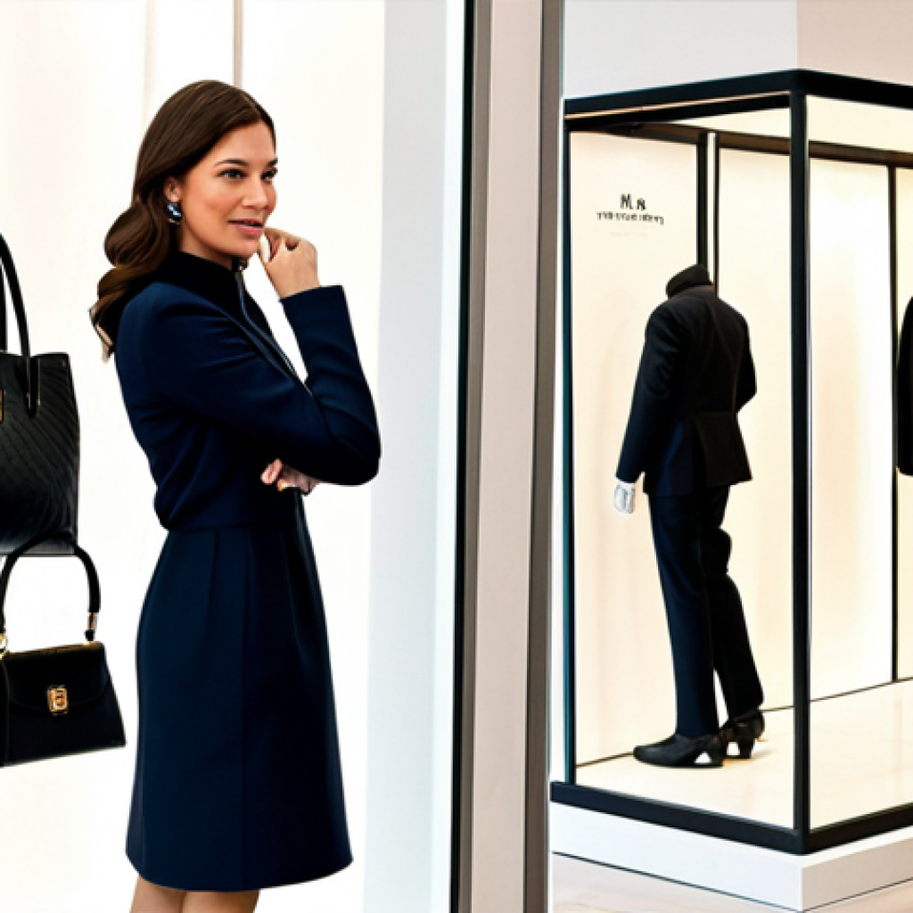 "The Price Dance" (Efeito de Ancoragem)**

"A modern boutique showcasing a luxurious handbag displayed prominently with a high price tag (e.g., €500). In the background, a similar, but more affordable handbag (€250) is subtly placed. Shoppers browse, appearing to notice the price difference. Focus on creating a sense of perceived value. Fully clothed, modest clothing, appropriate attire, safe for work, perfect anatomy, natural proportions, professional photography, high quality, appropriate content, family-friendly."

**