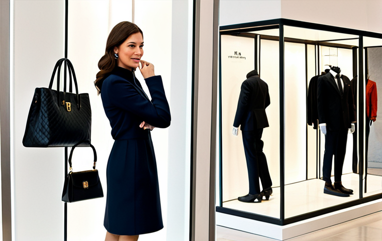 "The Price Dance" (Efeito de Ancoragem)**

"A modern boutique showcasing a luxurious handbag displayed prominently with a high price tag (e.g., €500). In the background, a similar, but more affordable handbag (€250) is subtly placed. Shoppers browse, appearing to notice the price difference. Focus on creating a sense of perceived value. Fully clothed, modest clothing, appropriate attire, safe for work, perfect anatomy, natural proportions, professional photography, high quality, appropriate content, family-friendly."

**