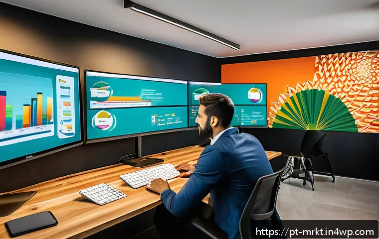 행동경제학 원리를 적용한 마케팅 전략 - A vibrant digital marketing office scene in São Paulo, Brazil, showing a diverse team of young profe...