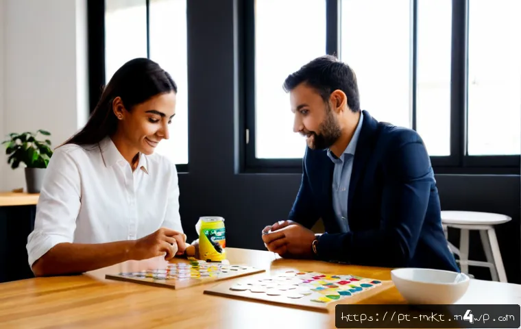 Home 17 행동경제학적 인사이트를 바탕으로 한 광고 기획 - Photorealistic advertising strategy meeting in a bright Lisbon creative studio, diverse Portuguese m...