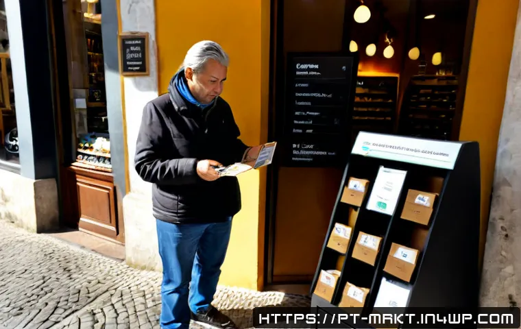 Home 17 행동경제학과 마케팅 성과의 상관관계 - Photorealistic behavioral economics marketing scene in a bright Lisbon boutique cafe, a middle-aged ...